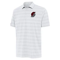 Men's Antigua White Portland Trail Blazers Tunnel Polo