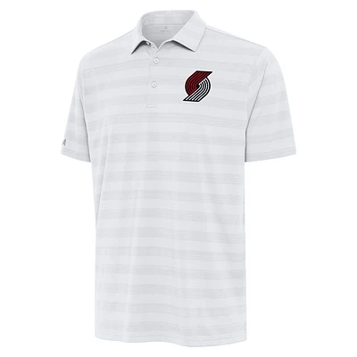 Men's Antigua White Portland Trail Blazers Tunnel Polo