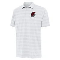Men's Antigua White Portland Trail Blazers Tunnel Polo