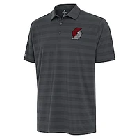 Men's Antigua Pewter Portland Trail Blazers Tunnel Polo