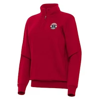 Women's Antigua Red Washington Wizards Victory Quarter-Zip Sweatshirt