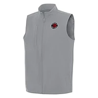Men's Antigua Gray Toronto Raptors Regard Full-Zip Vest