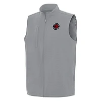 Men's Antigua Gray Toronto Raptors Regard Full-Zip Vest