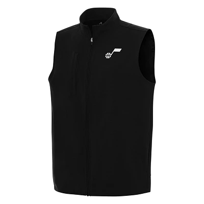Men's Antigua Black Utah Jazz Regard Full-Zip Vest