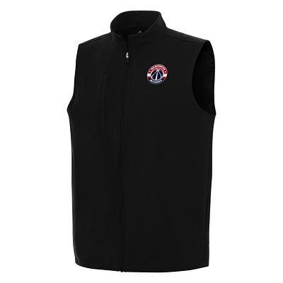 Men's Antigua Black Washington Wizards Regard Full-Zip Vest