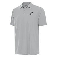 Men's Antigua Gray San Antonio Spurs Era Polo