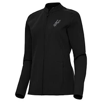 Women's Antigua  Black San Antonio Spurs Regard Full-Zip Jacket