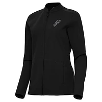 Women's Antigua  Black San Antonio Spurs Regard Full-Zip Jacket