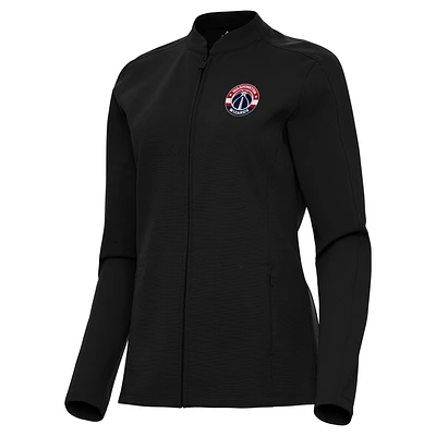 Women's Antigua  Black Washington Wizards Regard Full-Zip Jacket