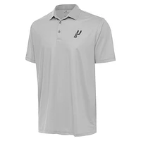 Men's Antigua Gray/White San Antonio Spurs Rings Polo