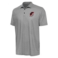 Men's Antigua Black/White Portland Trail Blazers Rings Polo