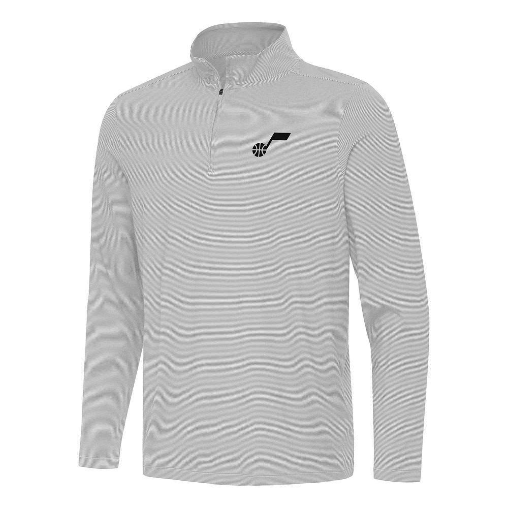 Men's Antigua Utah Jazz Twine Quarter-Zip Top