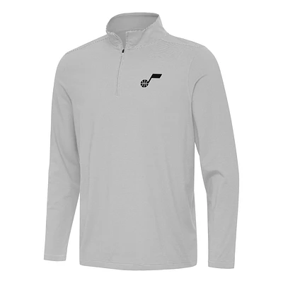 Men's Antigua Utah Jazz Twine Quarter-Zip Top