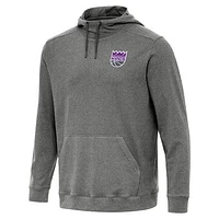 Men's Antigua Heather Sacramento Kings Cloud Pullover Hoodie