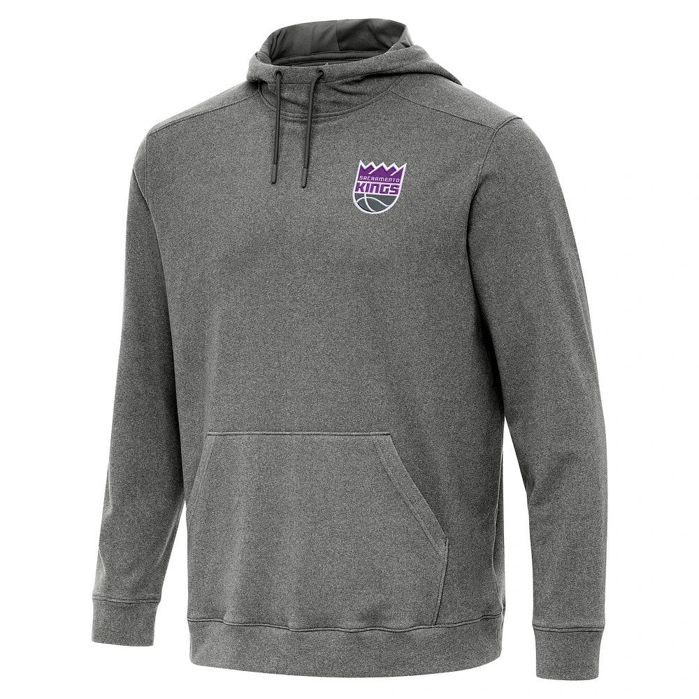 Men's Antigua Heather Sacramento Kings Cloud Pullover Hoodie