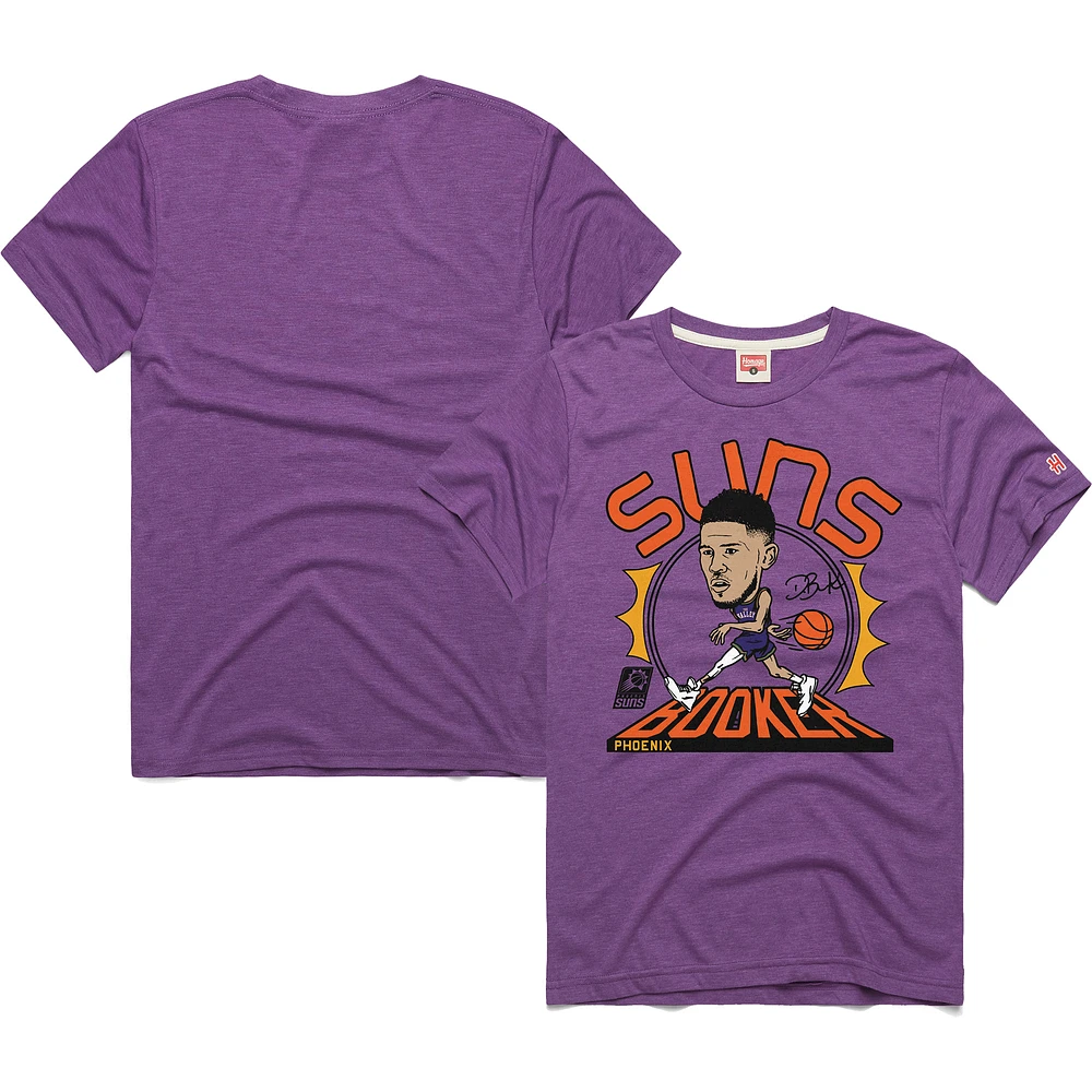 Unisex Homage Devin Booker Purple Phoenix Suns 2024/25 City Edition Caricature Tri-Blend T-Shirt