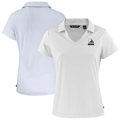 Women's Cutter & Buck White Cleveland Browns Daybreak Eco Recycled V-Neck Polo