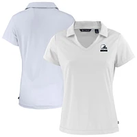 Women's Cutter & Buck White Cleveland Browns Daybreak Eco Recycled V-Neck Polo