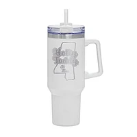 White Ole Miss Rebels 40oz. Rocky My State Tumbler