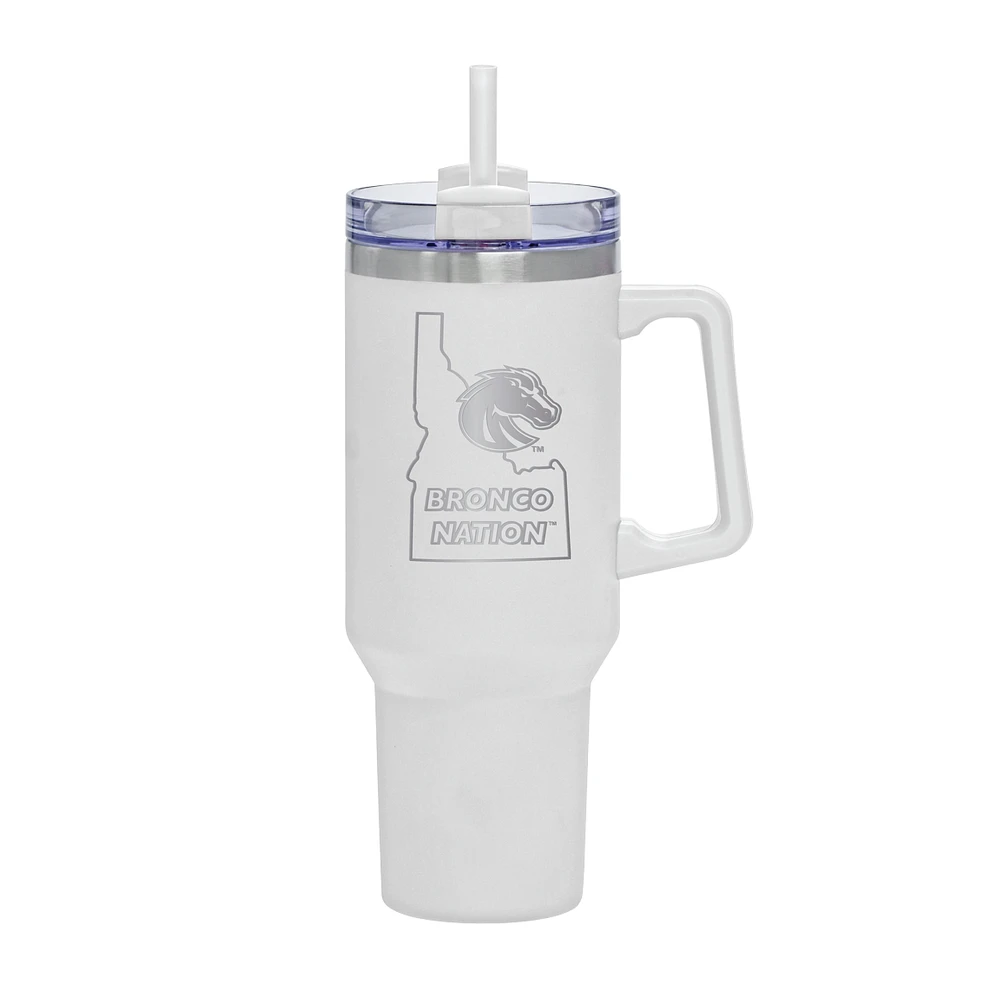 White Boise State Broncos 40oz. Rocky My State Tumbler