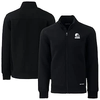 Men's Cutter & Buck Black Cleveland Browns Big Tall Roam Eco Recycled Full-Zip Jacket
