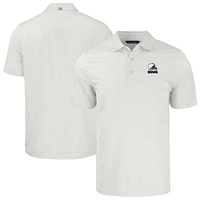 Men's Cutter & Buck White Cleveland Browns Big Tall Pike Eco Symmetry Print Stretch Recycled Polo