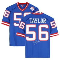 Lawrence Taylor New York Giants Autographed 1986 Mitchell & Ness Blue Authentic Jersey