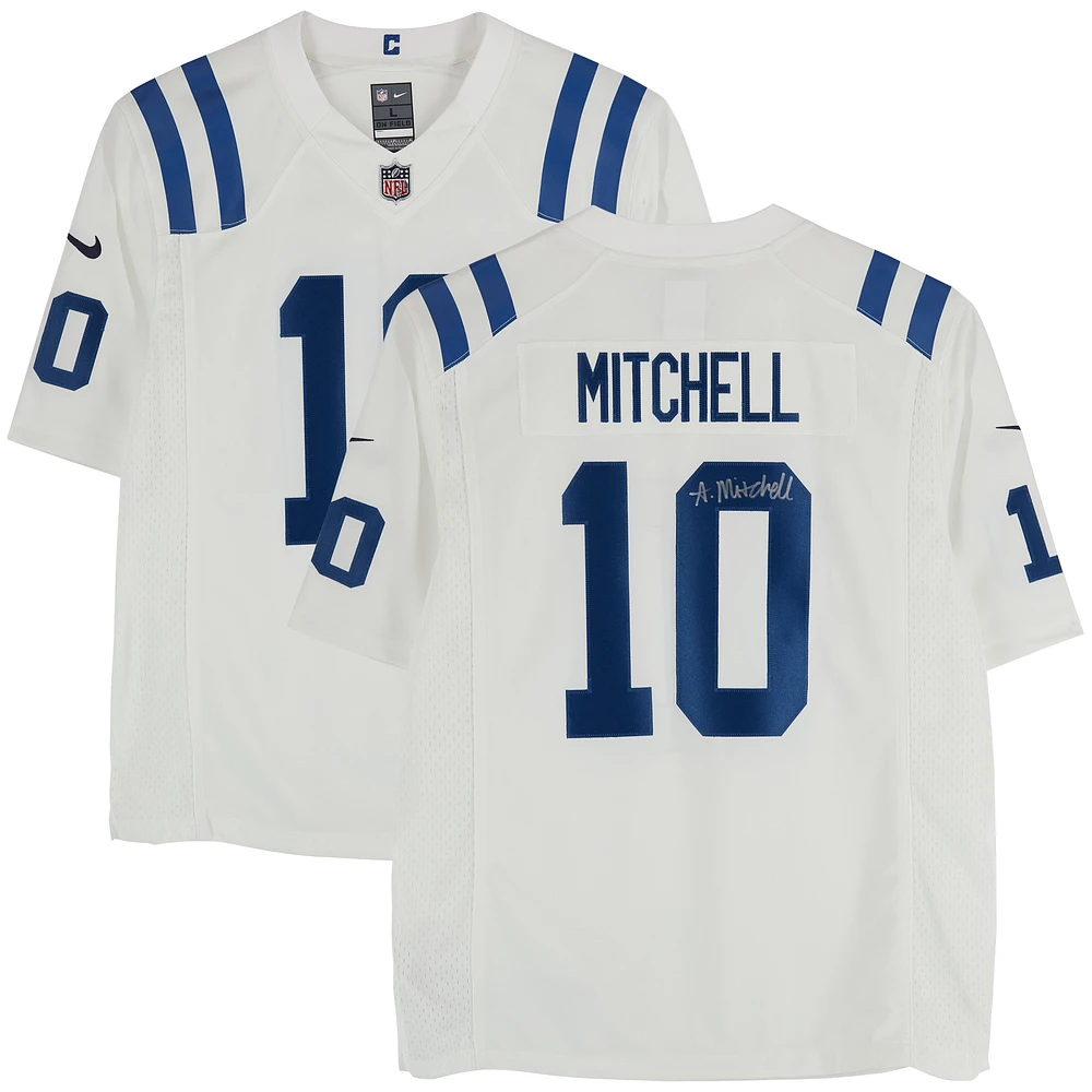 Adonai Mitchell Indianapolis Colts Autographed White Limited Jersey