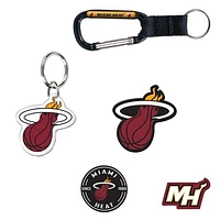 WinCraft Miami Heat 5-Pack Key Ring and Fridge Magnet Set