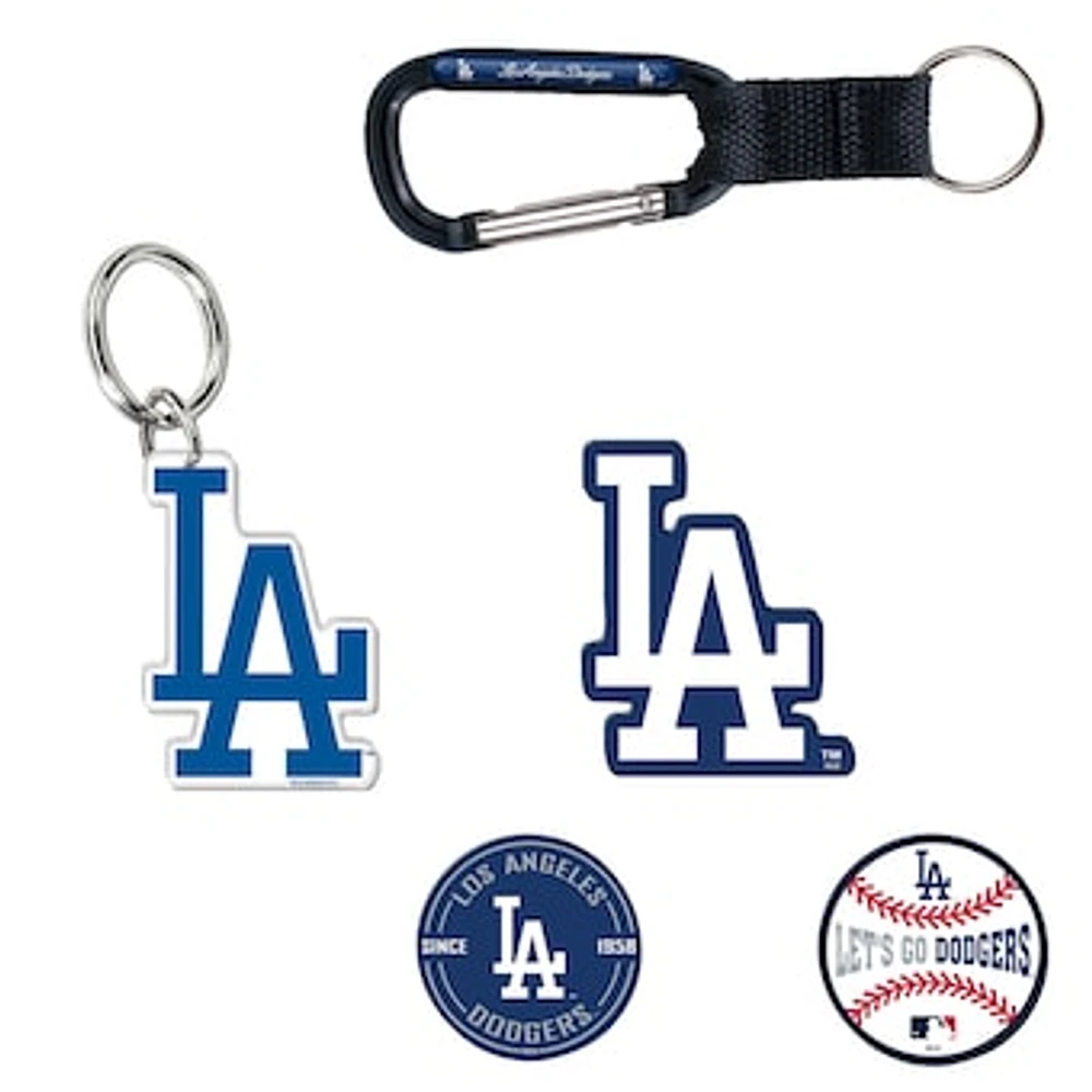 WinCraft Los Angeles Dodgers 5-Pack Key Ring and Fridge Magnet Set