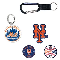 WinCraft New York Mets 5-Pack Key Ring and Fridge Magnet Set