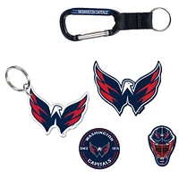 WinCraft Washington Capitals 5-Pack Key Ring and Fridge Magnet Set