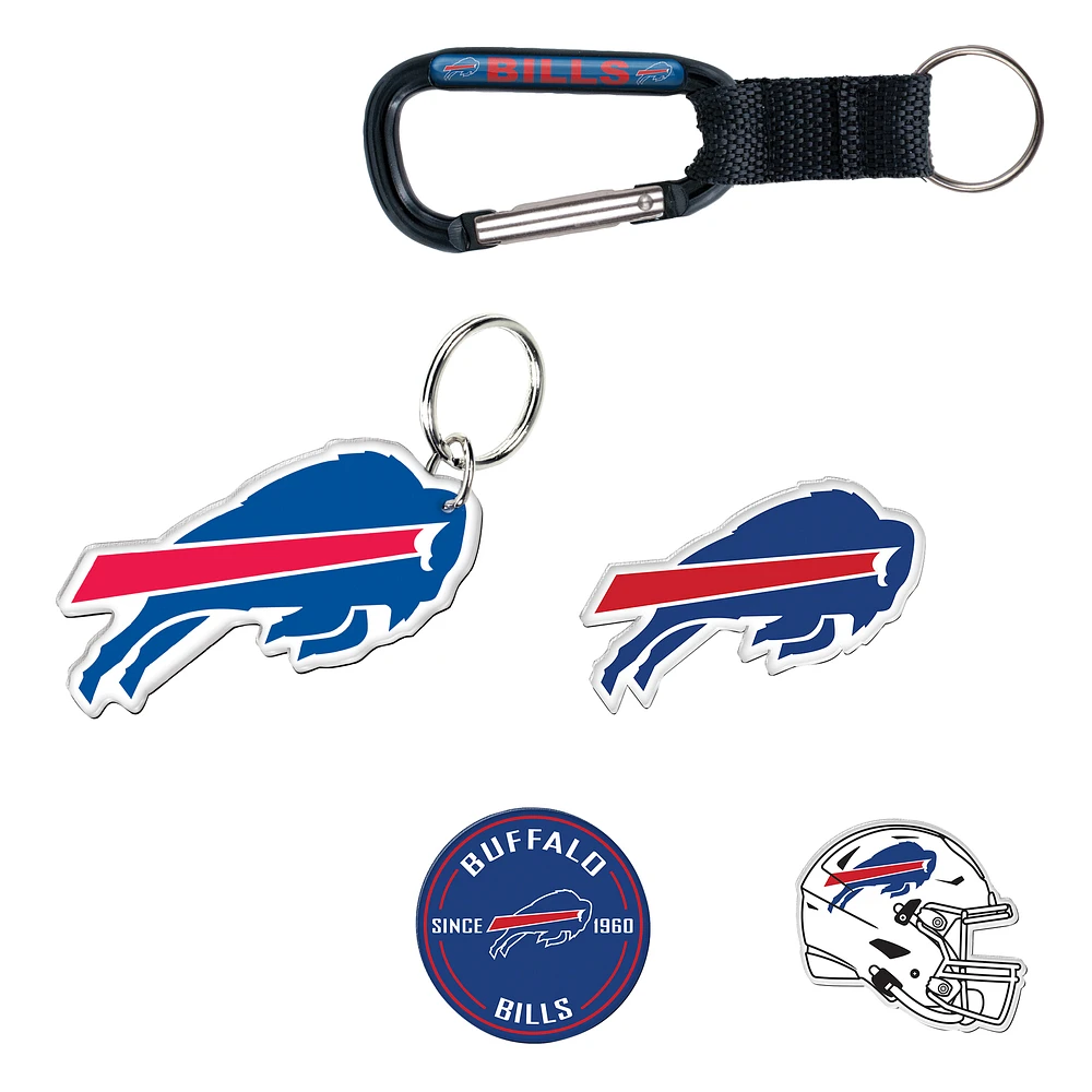 WinCraft Buffalo Bills 5-Pack Key Ring and Fridge Magnet Set