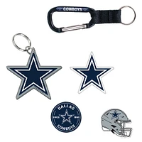 WinCraft Dallas Cowboys 5-Pack Key Ring and Fridge Magnet Set