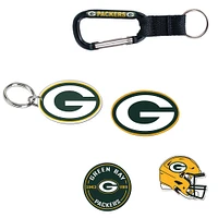 WinCraft Green Bay Packers 5-Pack Key Ring and Fridge Magnet Set