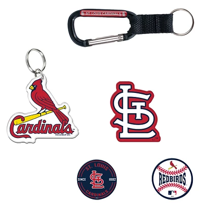 WinCraft St. Louis Cardinals 5-Pack Key Ring and Fridge Magnet Set