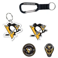 WinCraft Pittsburgh Penguins 5-Pack Key Ring and Fridge Magnet Set