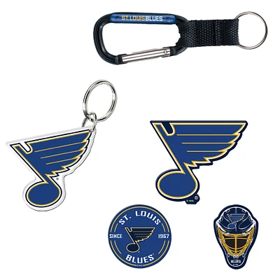 WinCraft St. Louis Blues 5-Pack Key Ring and Fridge Magnet Set