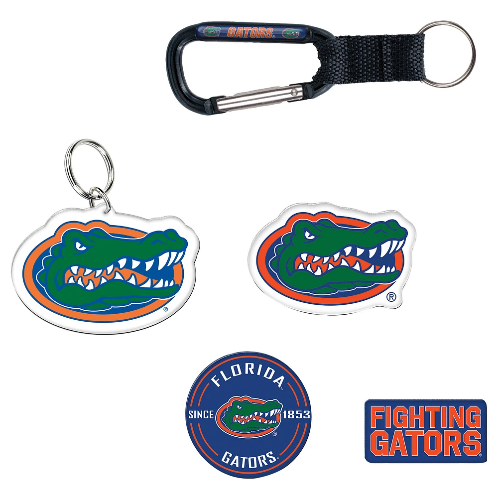 WinCraft Florida Gators 5-Pack Key Ring and Fridge Magnet Set