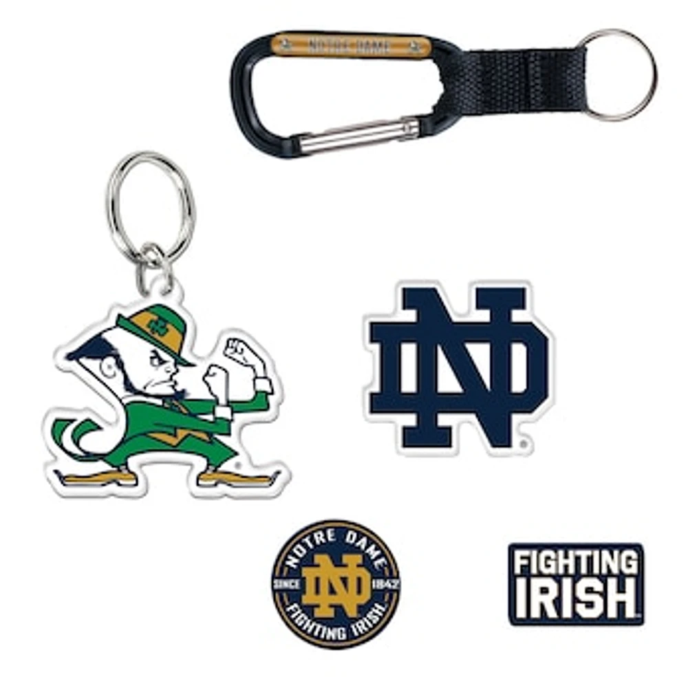 WinCraft Notre Dame Fighting Irish 5-Pack Key Ring and Fridge Magnet Set