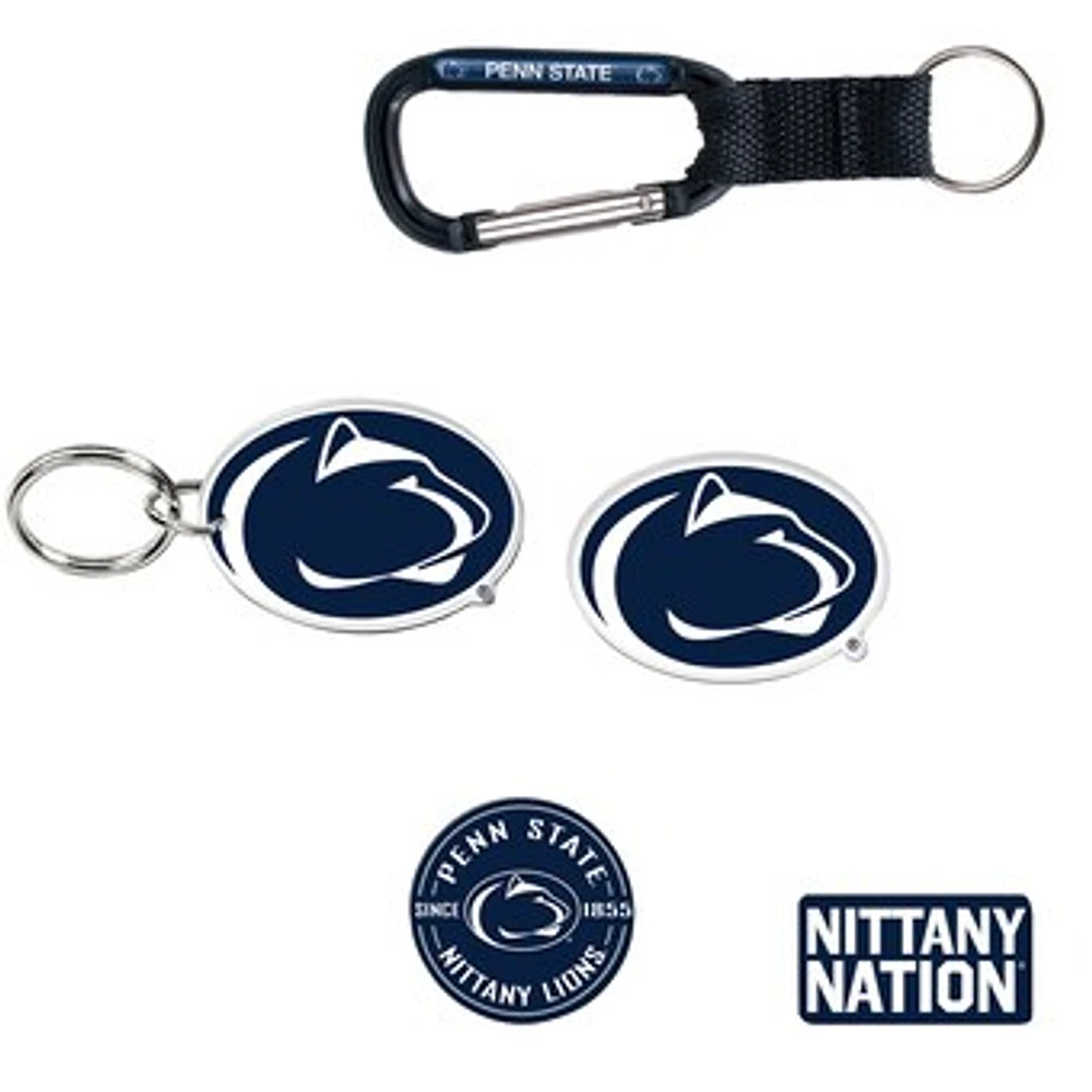 WinCraft Penn State Nittany Lions 5-Pack Key Ring and Fridge Magnet Set