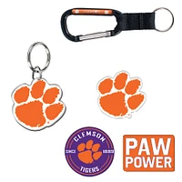 WinCraft Clemson Tigers 5-Pack Key Ring and Fridge Magnet Set