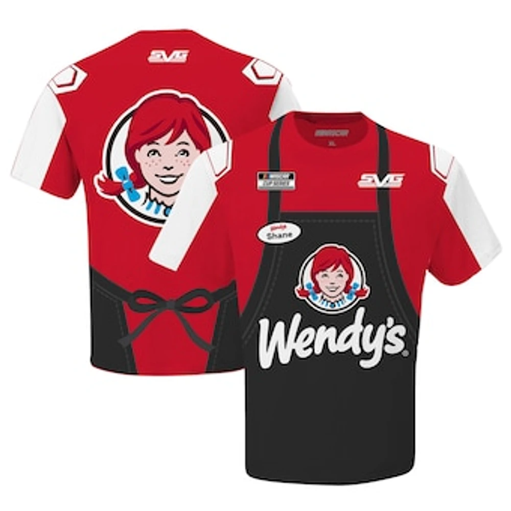 Men's Trackhouse Racing Team Collection Red Shane van Gisbergen Wendy's Sublimated Uniform T-Shirt