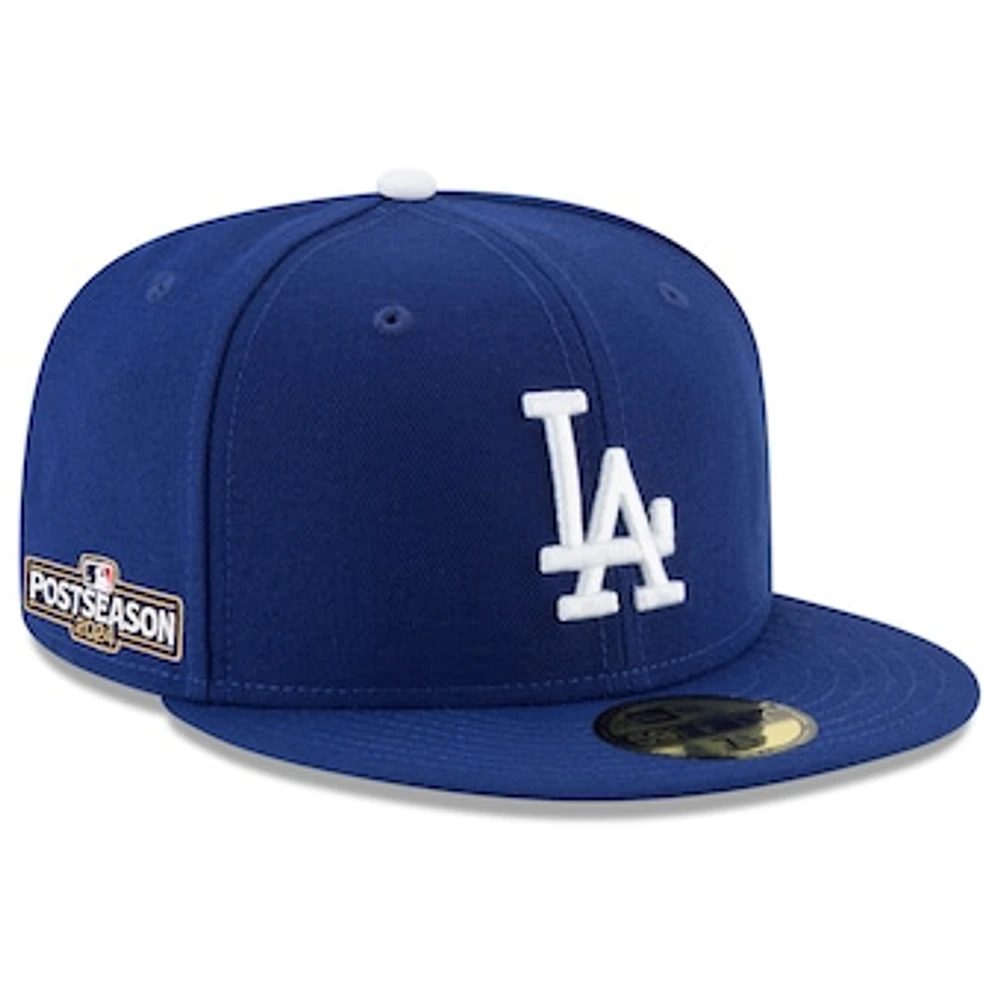 Men's New Era Royal Los Angeles Dodgers 2024 MLB Postseason Side Patch 59FIFTY Fitted Hat