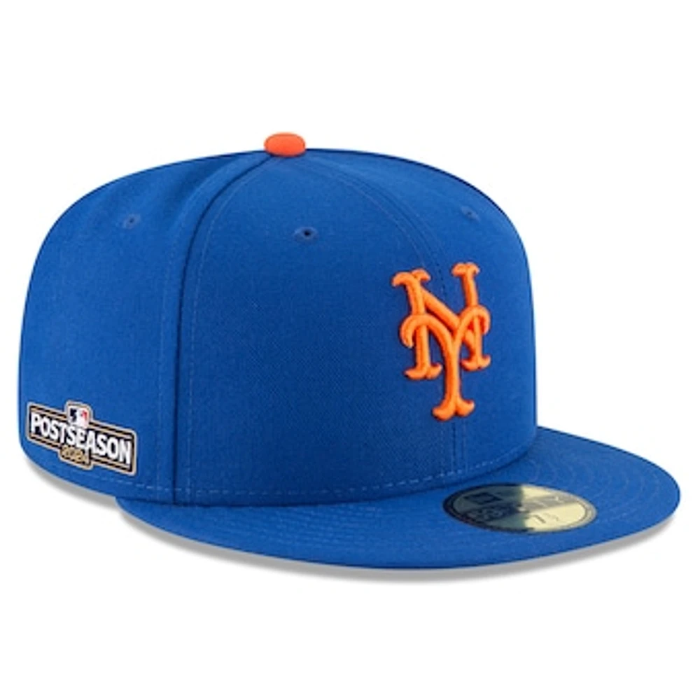 Men's New Era Royal New York Mets 2024 MLB Postseason Side Patch 59FIFTY Fitted Hat