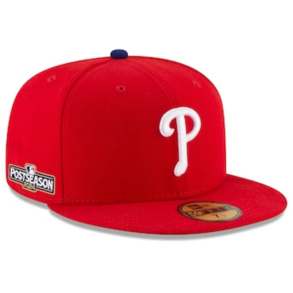 Men's New Era Philadelphia Phillies 2024 MLB Postseason Side Patch 59FIFTY Fitted Hat