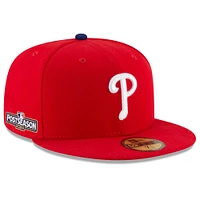 Men's New Era Philadelphia Phillies 2024 MLB Postseason Side Patch 59FIFTY Fitted Hat