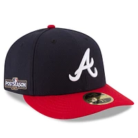 Men's New Era Navy/Red Atlanta Braves 2024 MLB Postseason Side Patch Low Profile 59FIFTY Fitted Hat