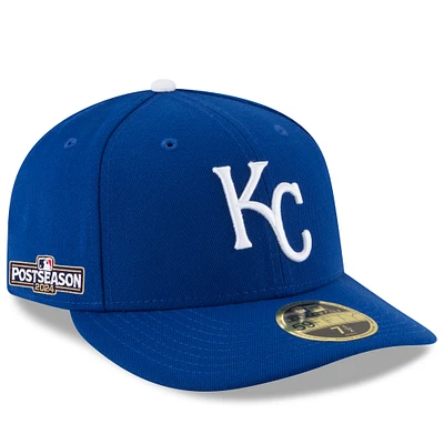 Men's New Era Royal Kansas City Royals 2024 MLB Postseason Side Patch Low Profile 59FIFTY Fitted Hat