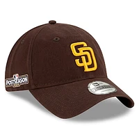 Men's New Era  Brown San Diego Padres 2024 MLB Postseason Side Patch 9TWENTY Adjustable Hat